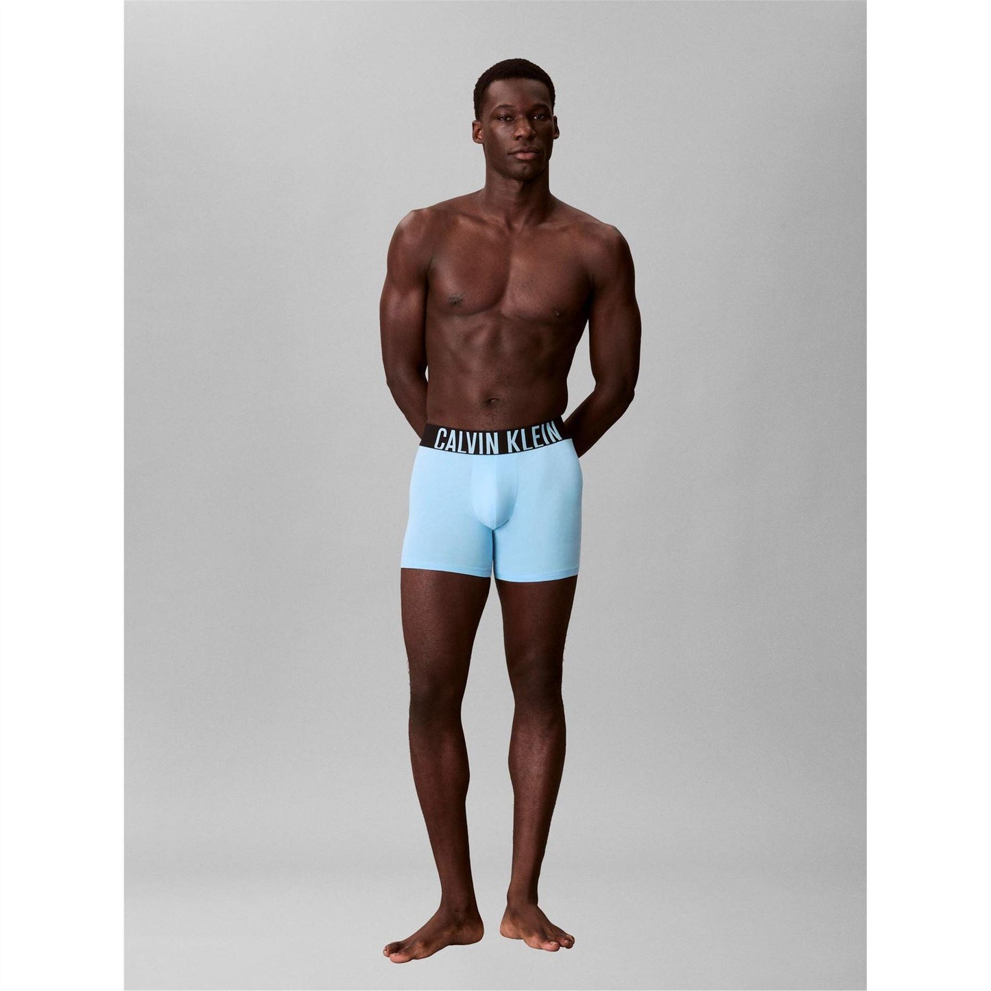Black-Grey-Blue - Back - Calvin Klein Mens Boxer Shorts (Pack of 3)