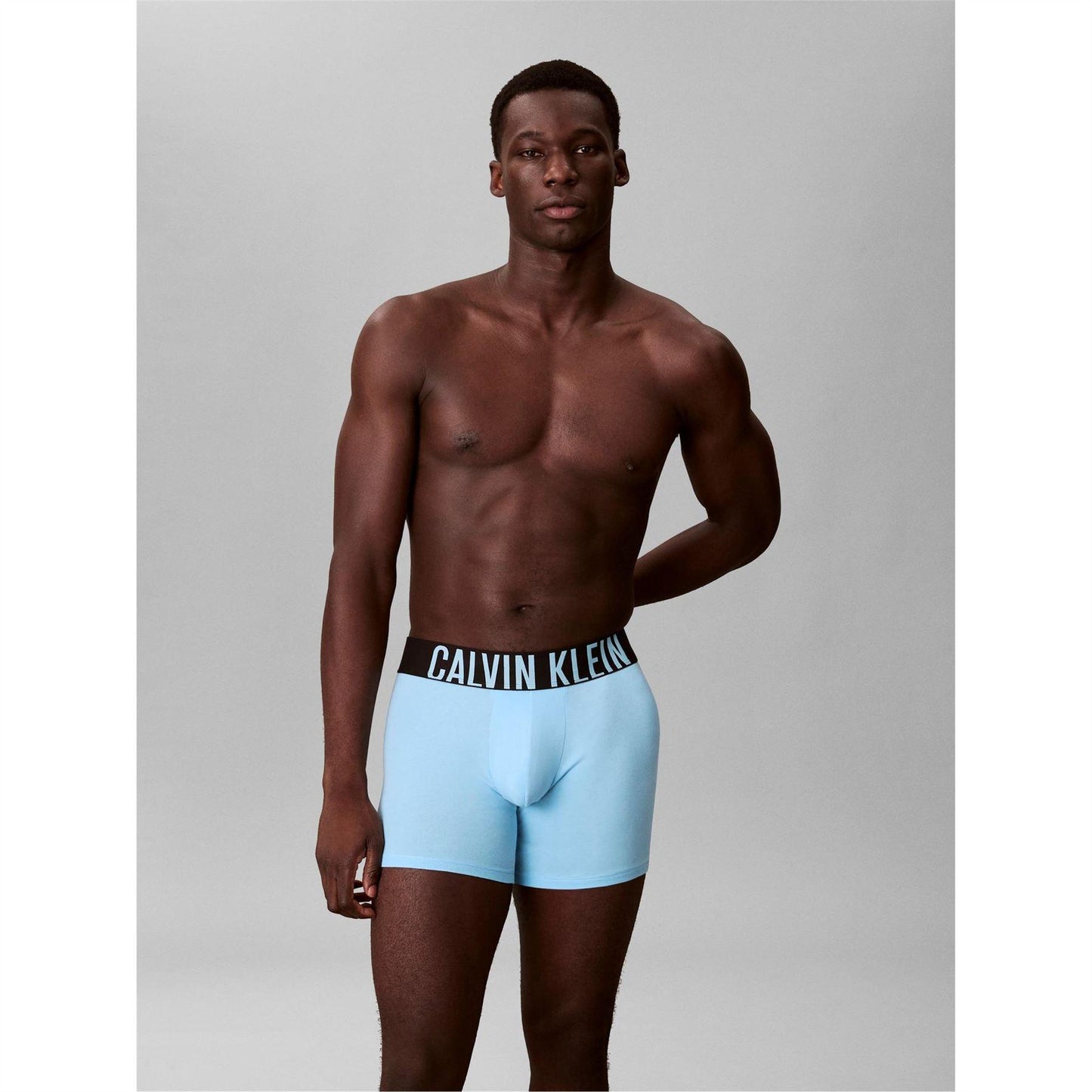 Black-Grey-Blue - Side - Calvin Klein Mens Boxer Shorts (Pack of 3)