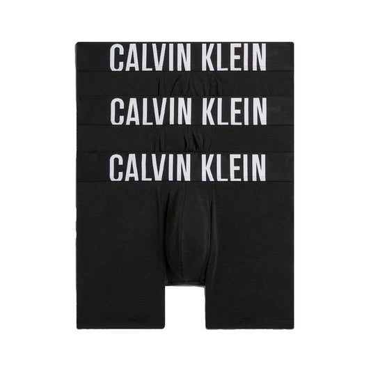 Black - Front - Calvin Klein Mens Boxer Shorts (Pack of 3)