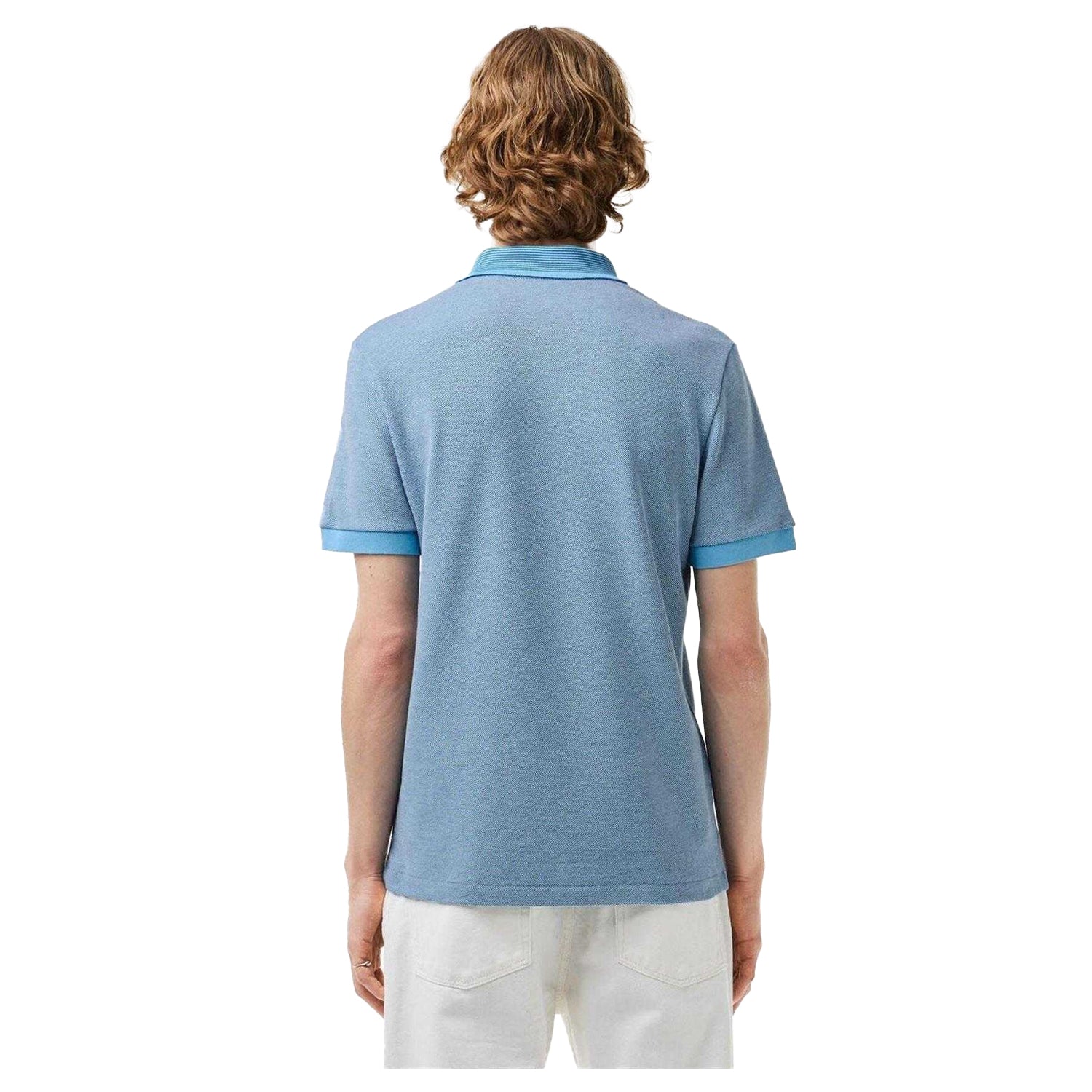 Blue - Back - Lacoste Mens Caviar Regular Polo Shirt
