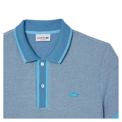 Blue - Side - Lacoste Mens Caviar Regular Polo Shirt