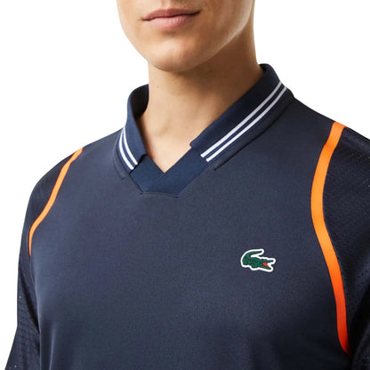 Blue - Side - Lacoste Mens Daniil Medvedev Tennis Polo Shirt