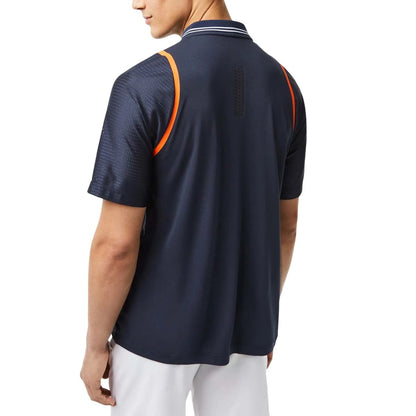 Blue - Back - Lacoste Mens Daniil Medvedev Tennis Polo Shirt