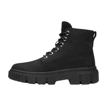 Black - Back - Timberland Womens-Ladies Leather Chukka Boots