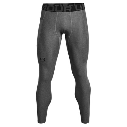 Carbon Heather - Front - Under Armour Mens HeatGear Leggings