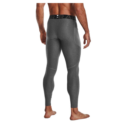 Carbon Heather - Back - Under Armour Mens HeatGear Leggings