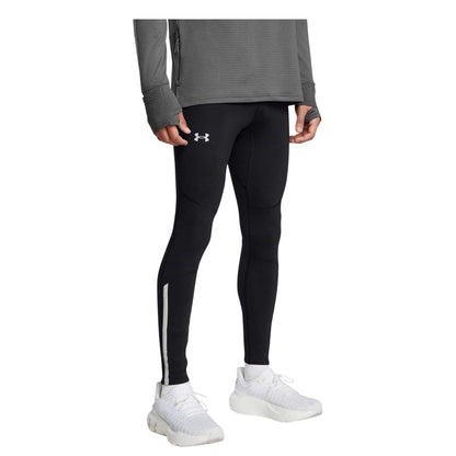Black - Side - Under Armour Mens Launch Reflective Detail Running Leggings