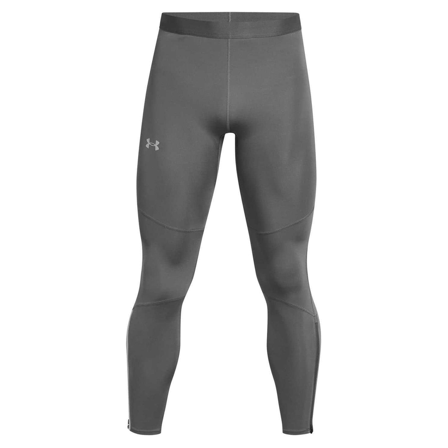 Grey - Front - Under Armour Mens Launch Reflective Detail Running Leggings