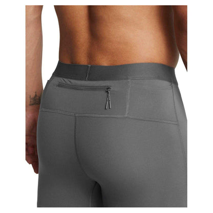 Grey - Back - Under Armour Mens Launch Reflective Detail Running Leggings