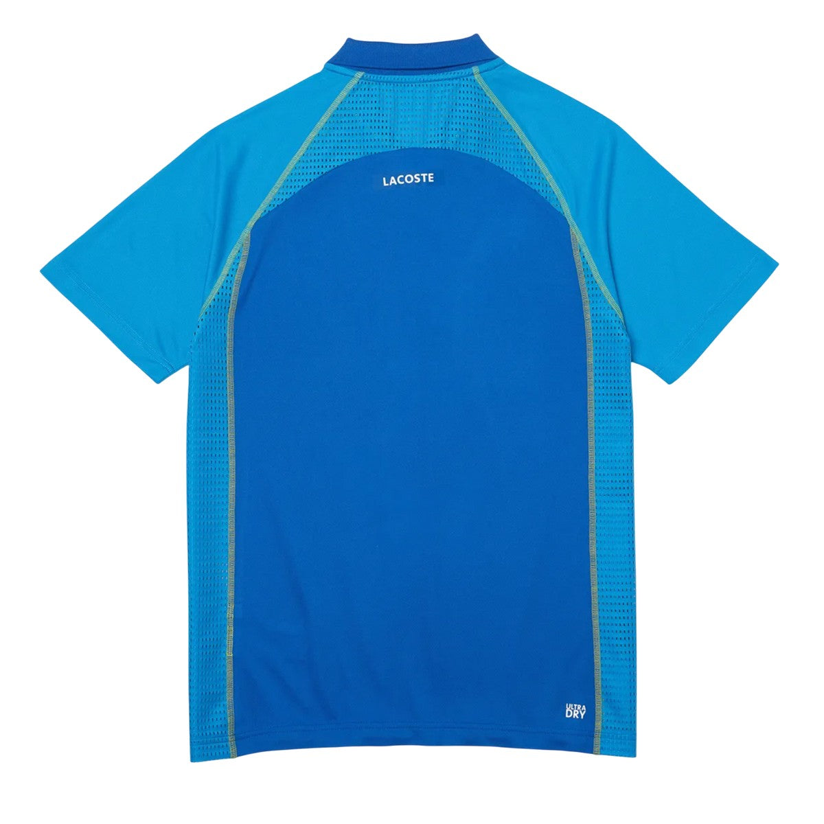 Blue - Back - Lacoste Mens Recycled Polyester Tennis Polo Shirt
