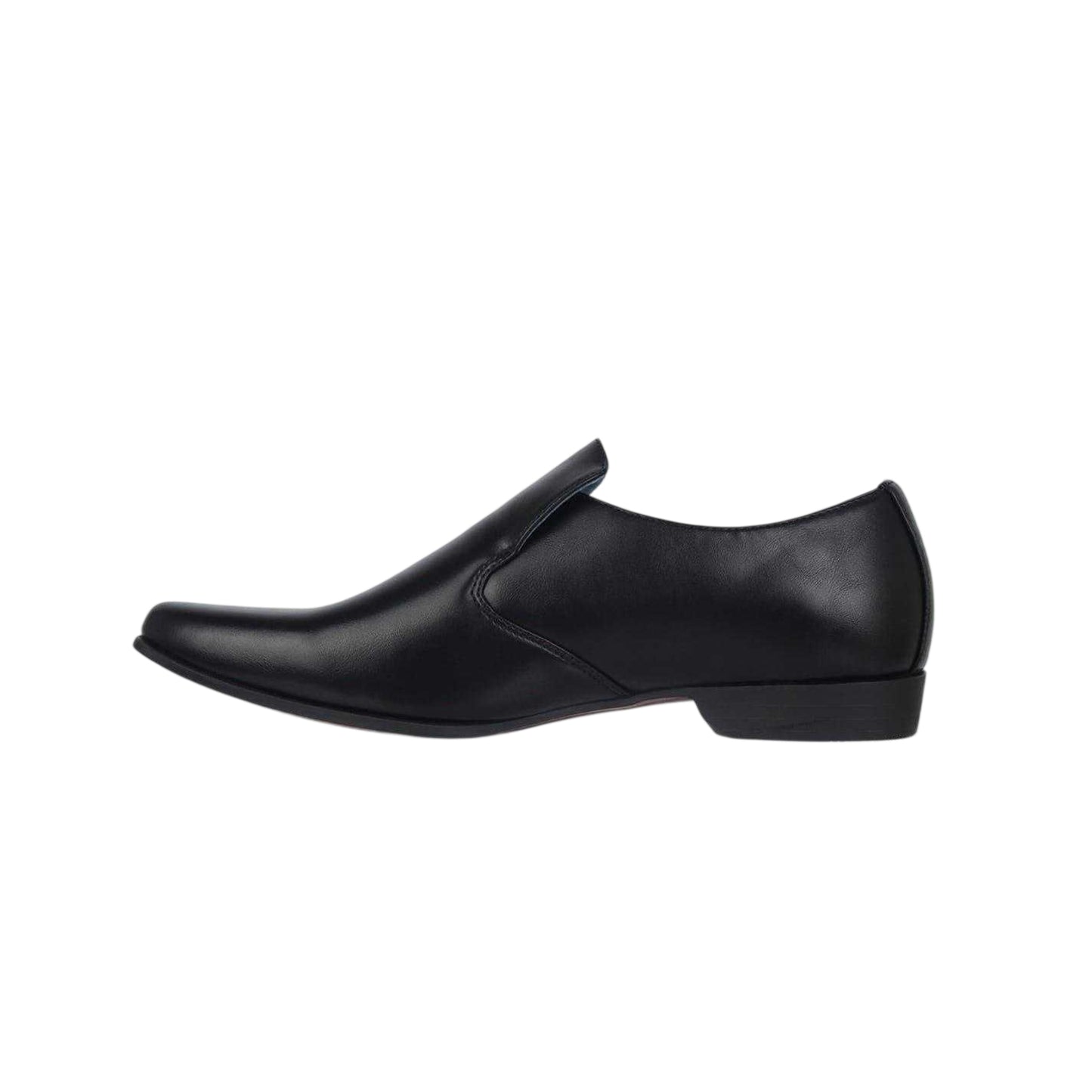 Black - Side - Giorgio Mens Langley Leather Lined Slip-on Oxfords