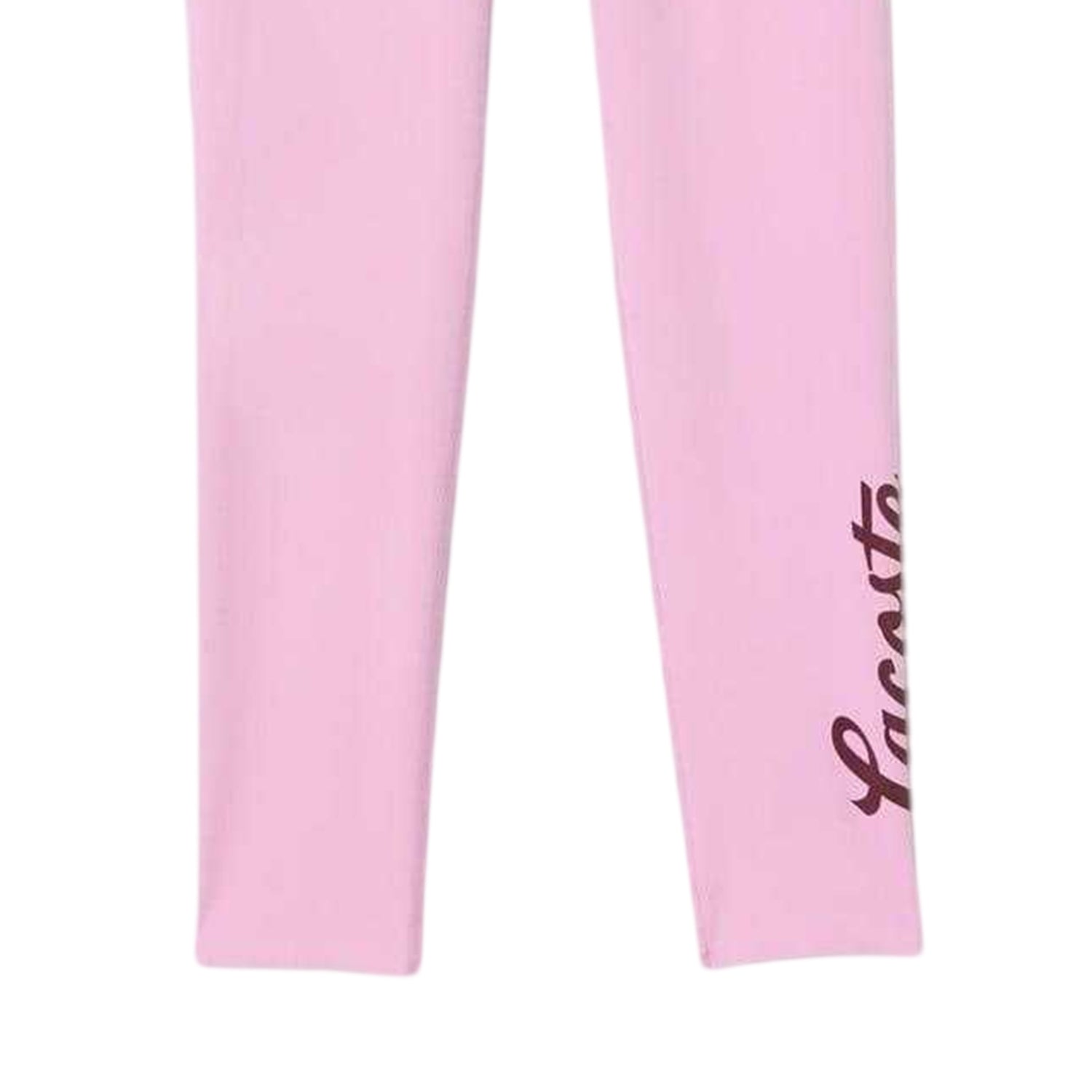 Pink - Back - Lacoste Womens-Ladies Slim Leggings