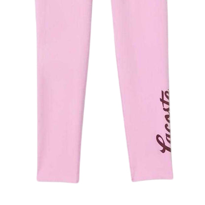 Pink - Back - Lacoste Womens-Ladies Slim Leggings