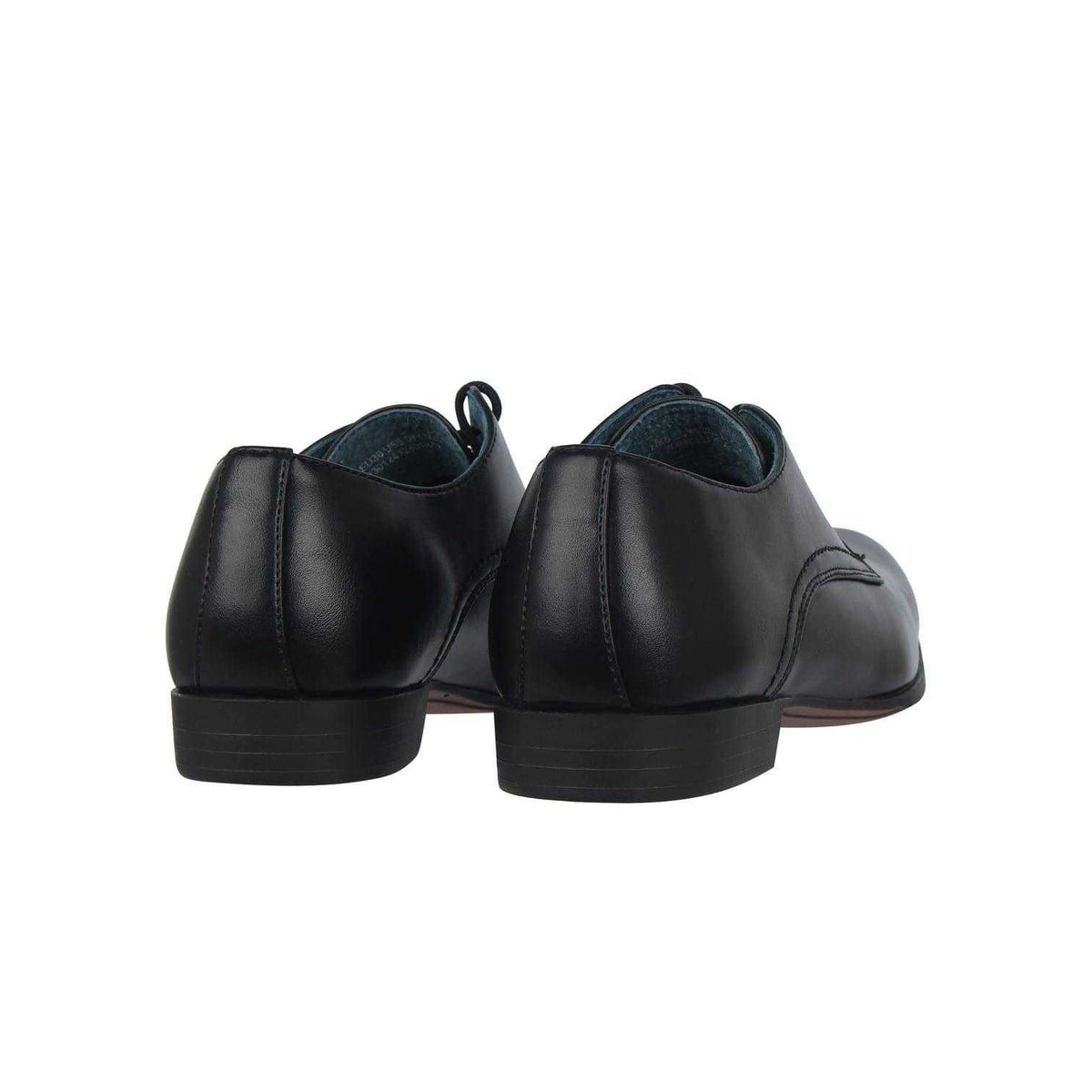 Black - Back - Giorgio Boys Langley Leather Lined Lace Up Shoes