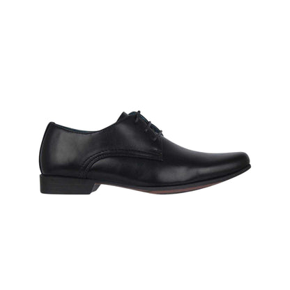 Black - Lifestyle - Giorgio Boys Langley Leather Lined Lace Up Shoes