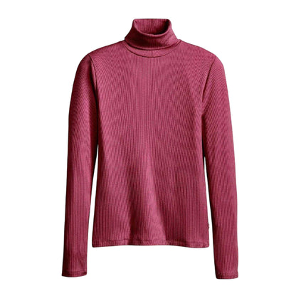 Burgundy - Front - Levis Womens-Ladies Slim Turtleneck