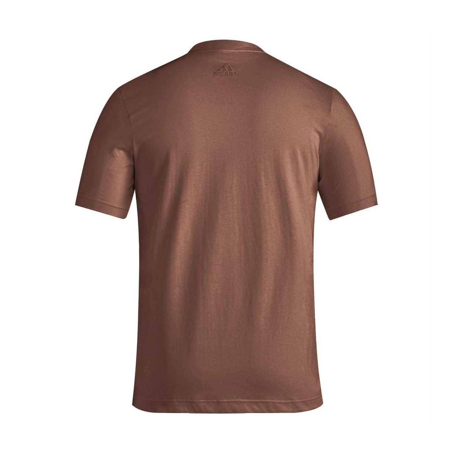 Brown - Back - Adidas Mens Linear T-Shirt