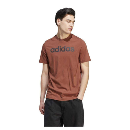 Brown - Side - Adidas Mens Linear T-Shirt