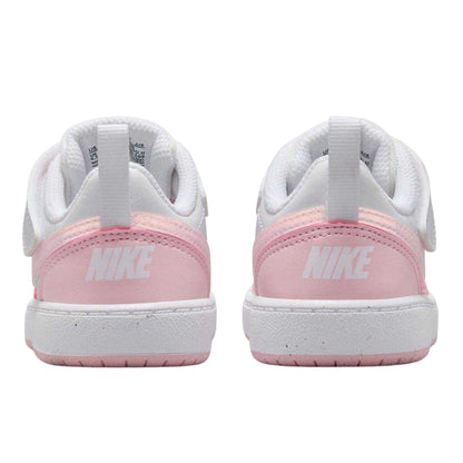 White-Pink - Back - Nike Baby Court Borough Trainers