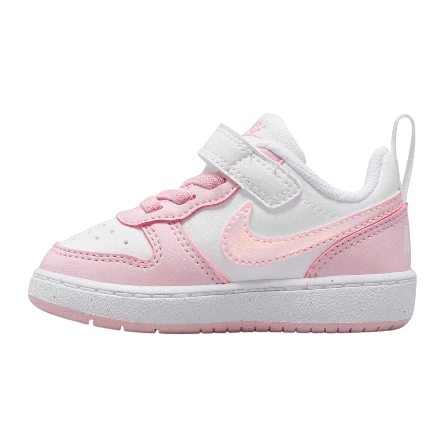 White-Pink - Side - Nike Baby Court Borough Trainers