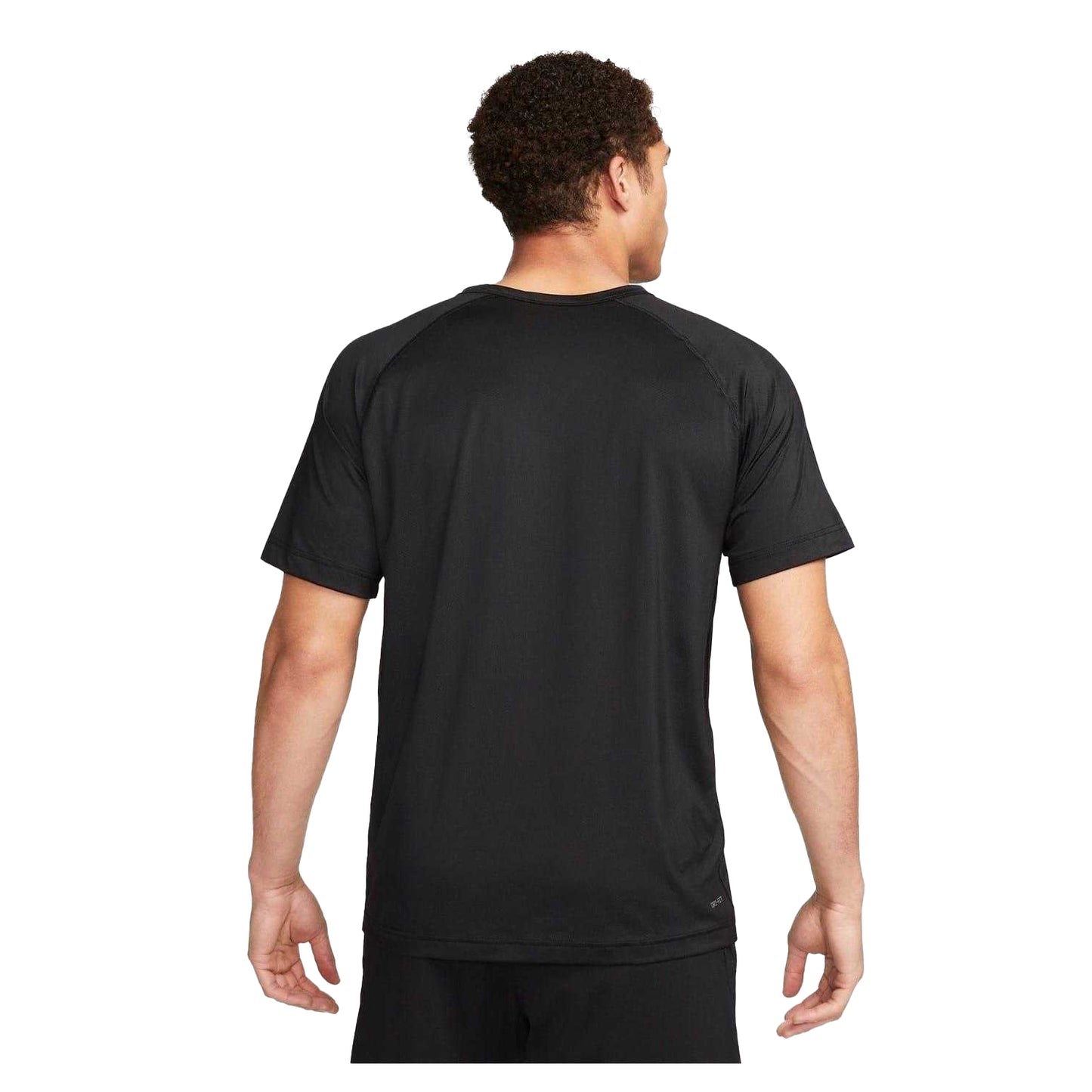 Black-White - Back - Nike Mens Dri-FIT Short-Sleeved Fitness T-Shirt