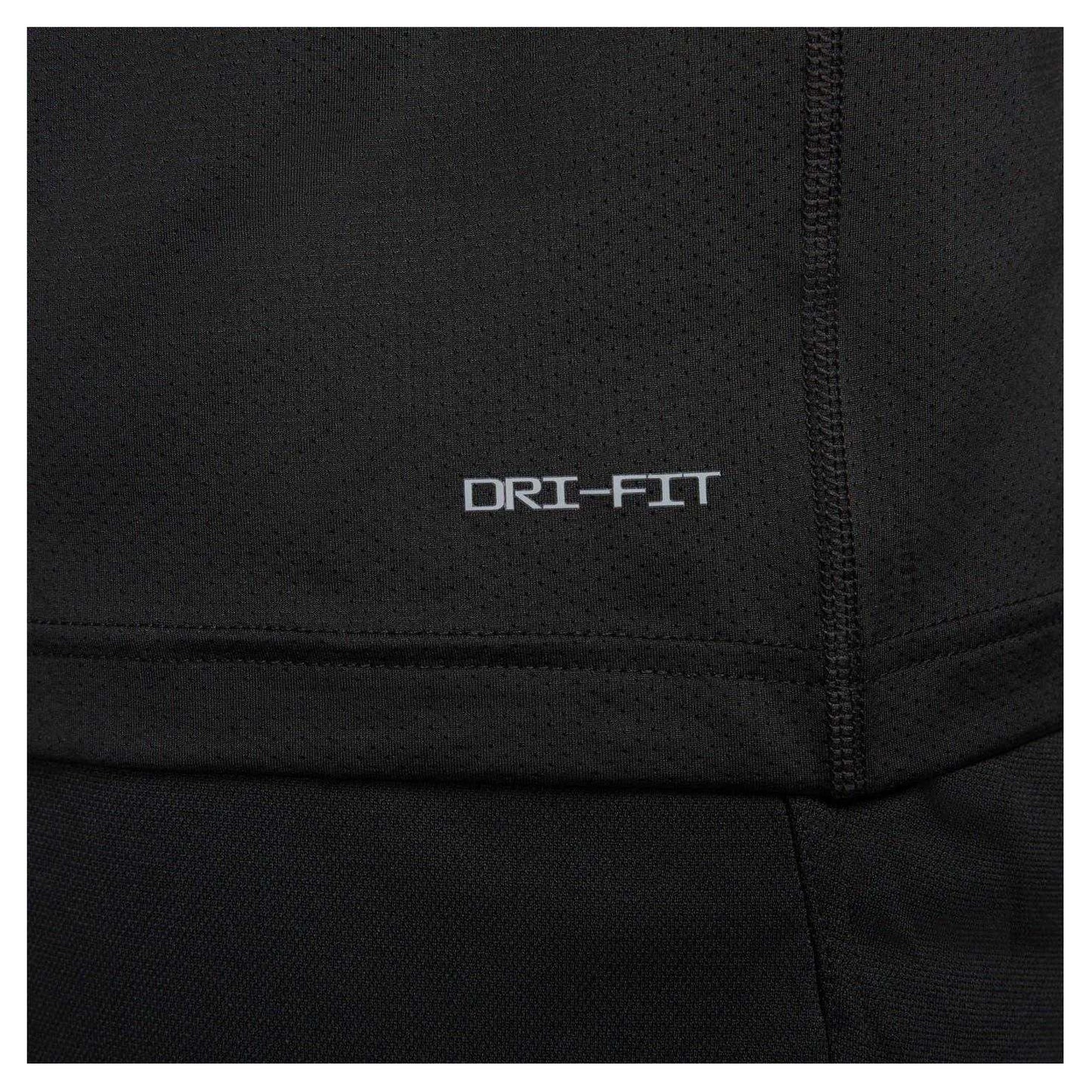 Black-White - Side - Nike Mens Dri-FIT Short-Sleeved Fitness T-Shirt