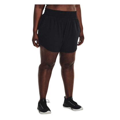 Black - Side - Under Armour Womens-Ladies Vanish Running Shorts