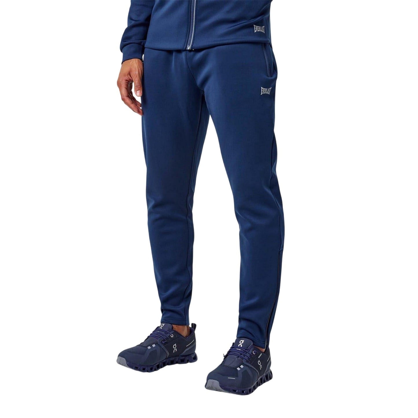 Navy - Side - Everlast Mens Essential Tracksuit Bottoms