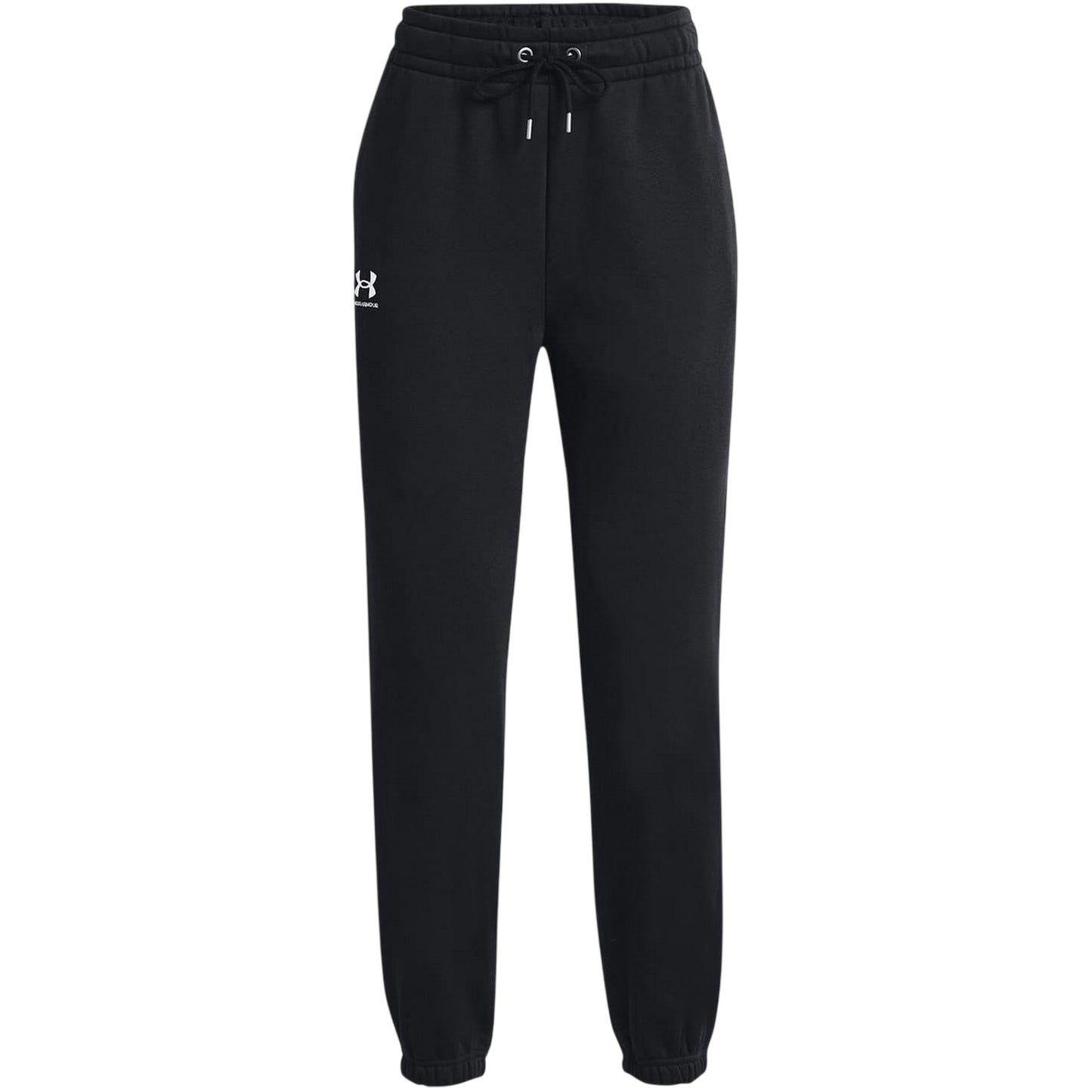 Black-White - Front - Under Armour Womens-Ladies Fleece Joggers
