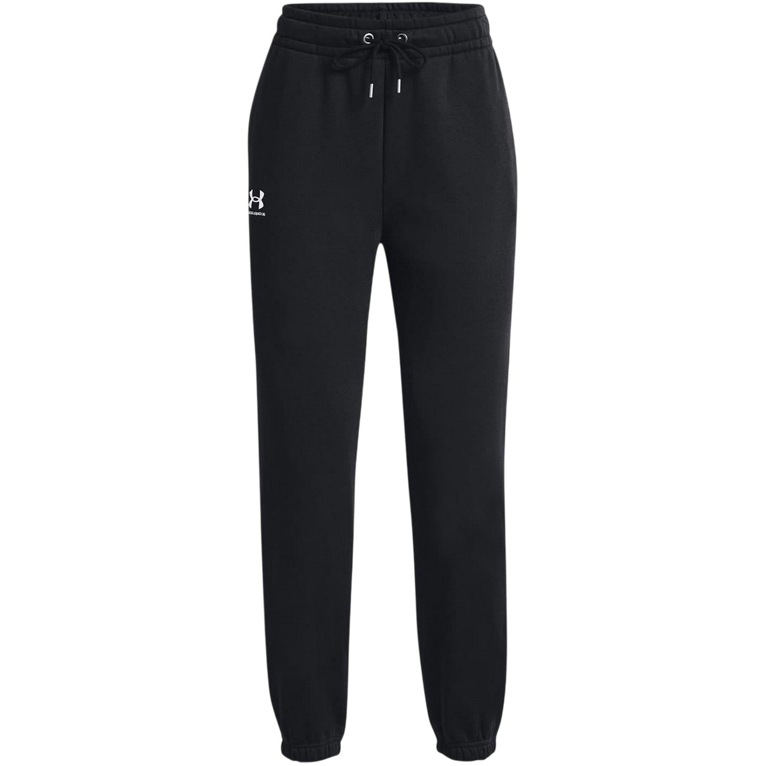 Black-White - Front - Under Armour Womens-Ladies Fleece Joggers