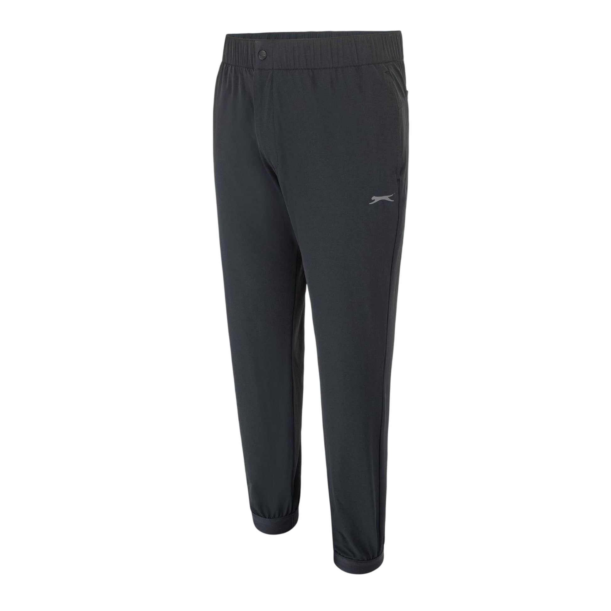 Black - Side - Slazenger Mens Nylon Joggers