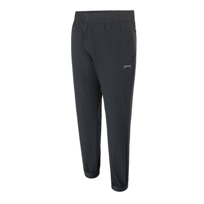 Black - Side - Slazenger Mens Nylon Joggers
