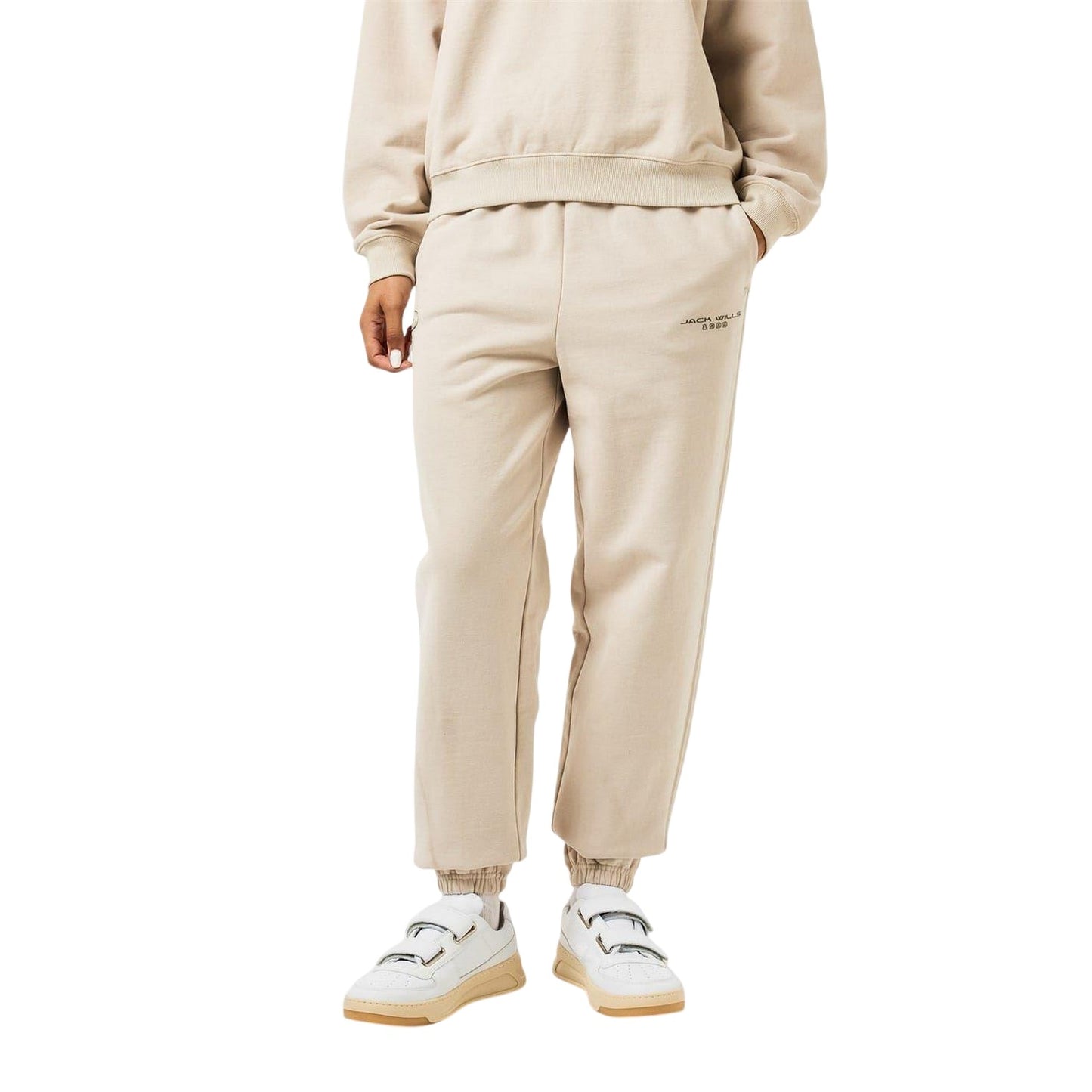 Stone - Lifestyle - Jack Wills Womens-Ladies Cotton Oversized Joggers