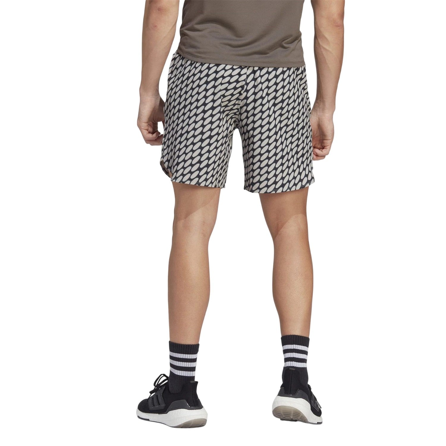 Brown-Black - Back - Adidas Mens Marimekko Athletic Shorts