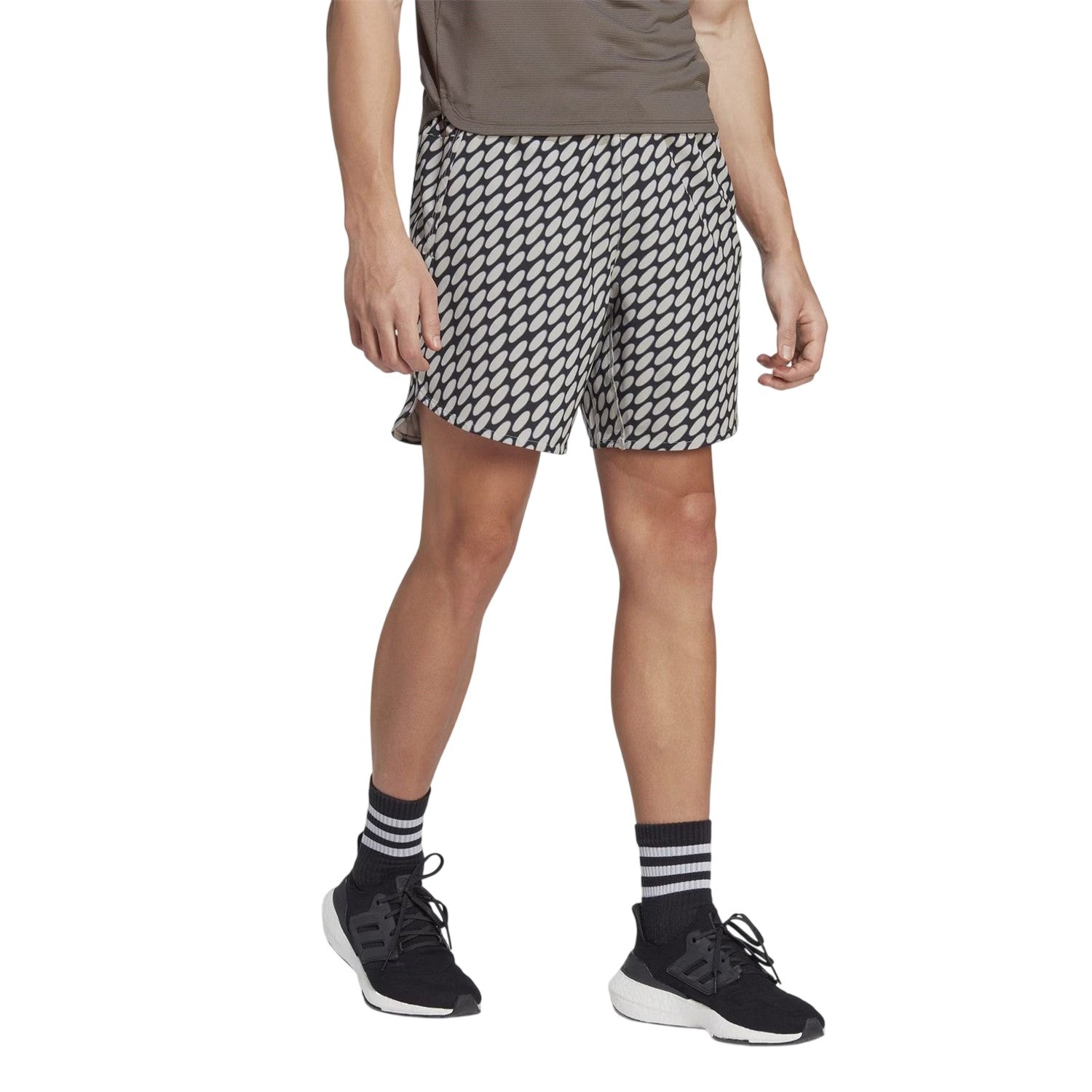 Brown-Black - Side - Adidas Mens Marimekko Athletic Shorts