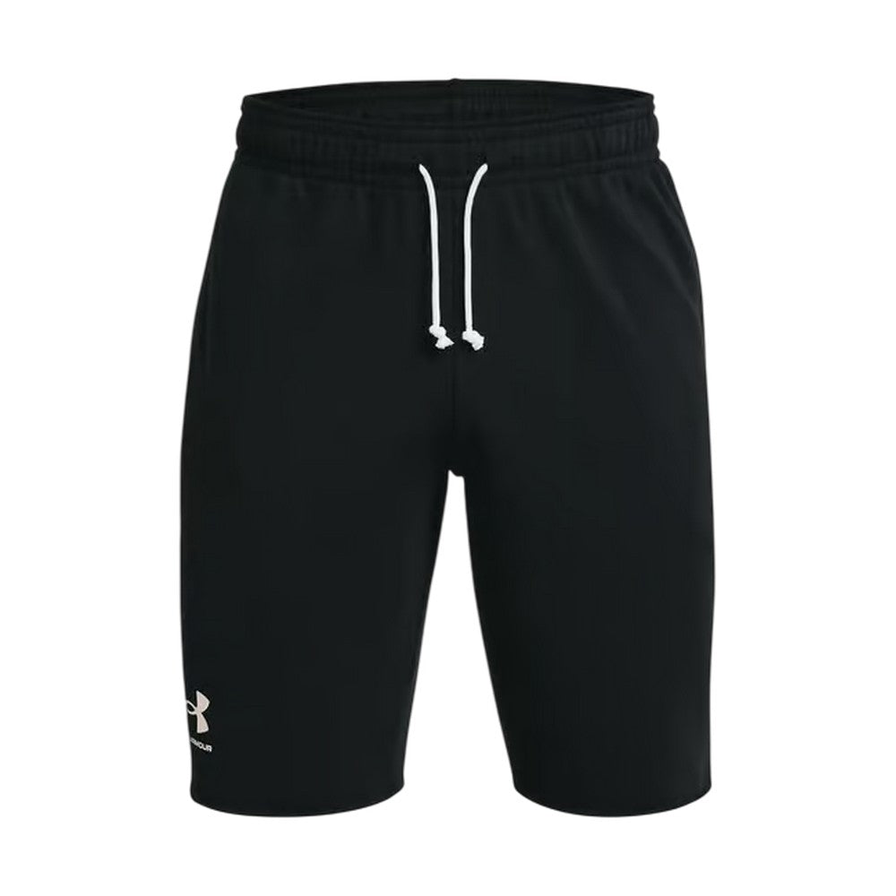 Black - Front - Under Armour Mens Rival French Terry Shorts