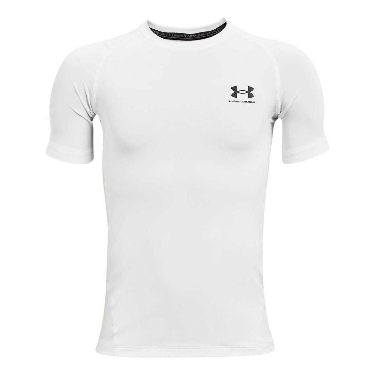White - Front - Under Armour Boys HeatGear Short-Sleeved T-Shirt