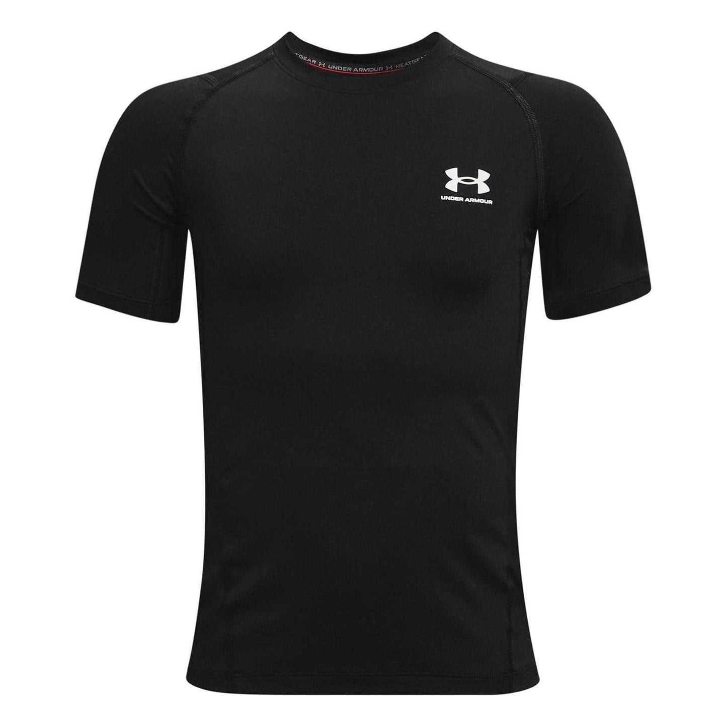 Black - Front - Under Armour Boys HeatGear Short-Sleeved T-Shirt