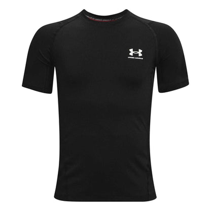 Black - Front - Under Armour Boys HeatGear Short-Sleeved T-Shirt