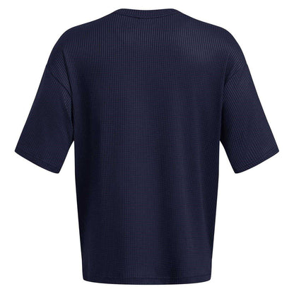 Blue - Back - Under Armour Mens Rival Waffle T-Shirt