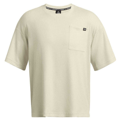 White - Front - Under Armour Mens Rival Waffle T-Shirt