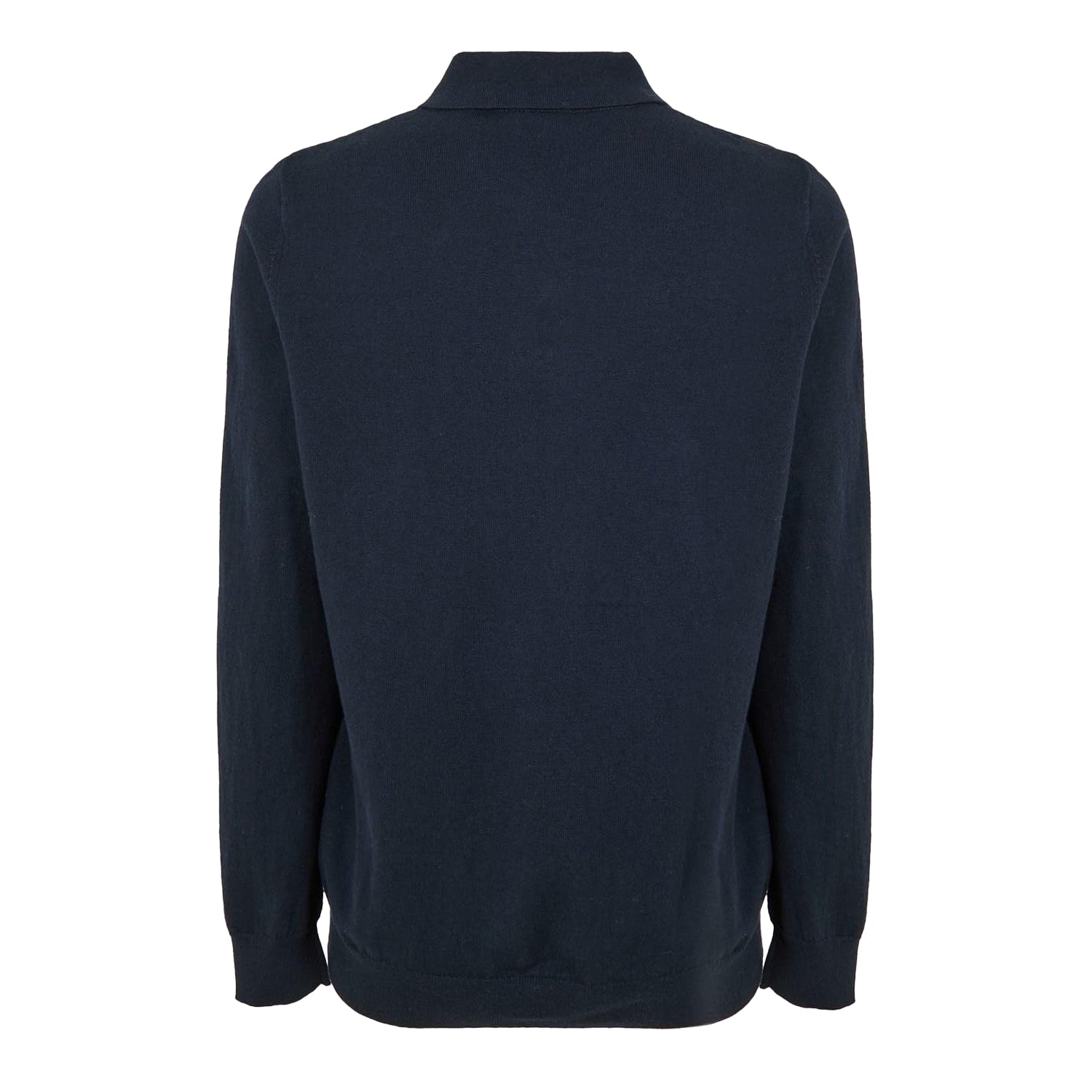 Dark Navy - Back - Lyle & Scott Mens Regular Long-Sleeved Polo Shirt