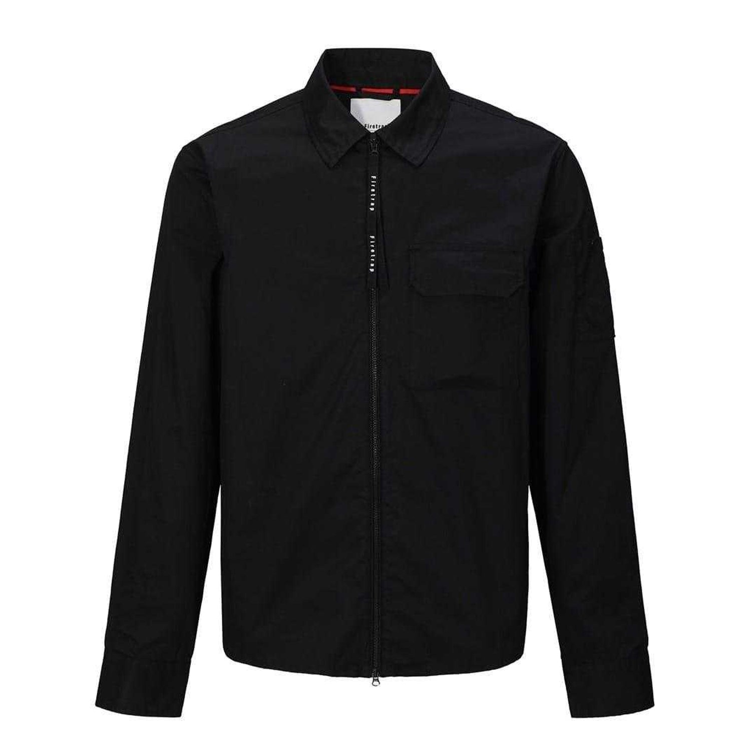 Black - Front - Firetrap Mens Overshirt