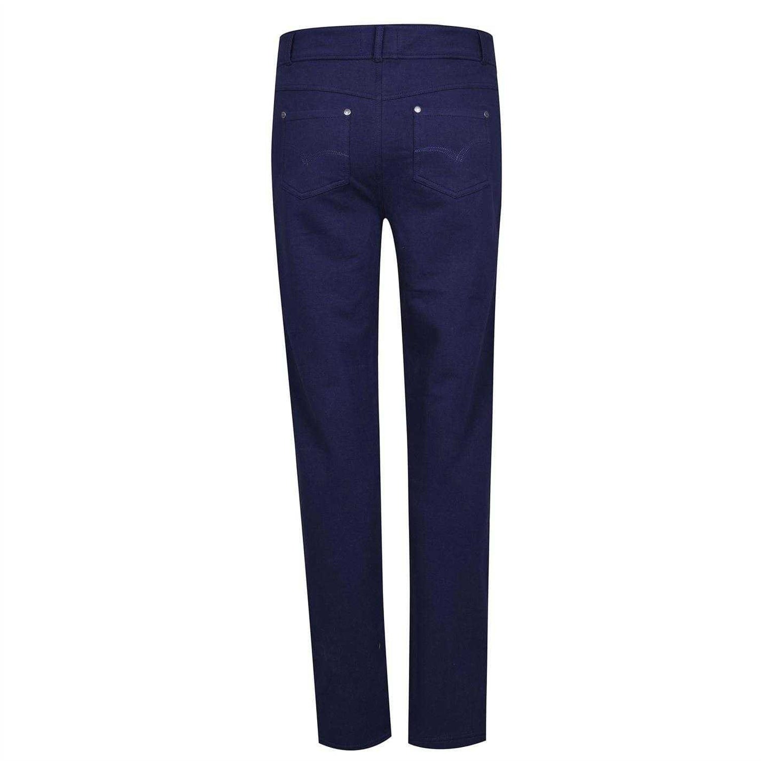 Navy - Back - Lee Cooper Womens-Ladies Cotton Jeggings