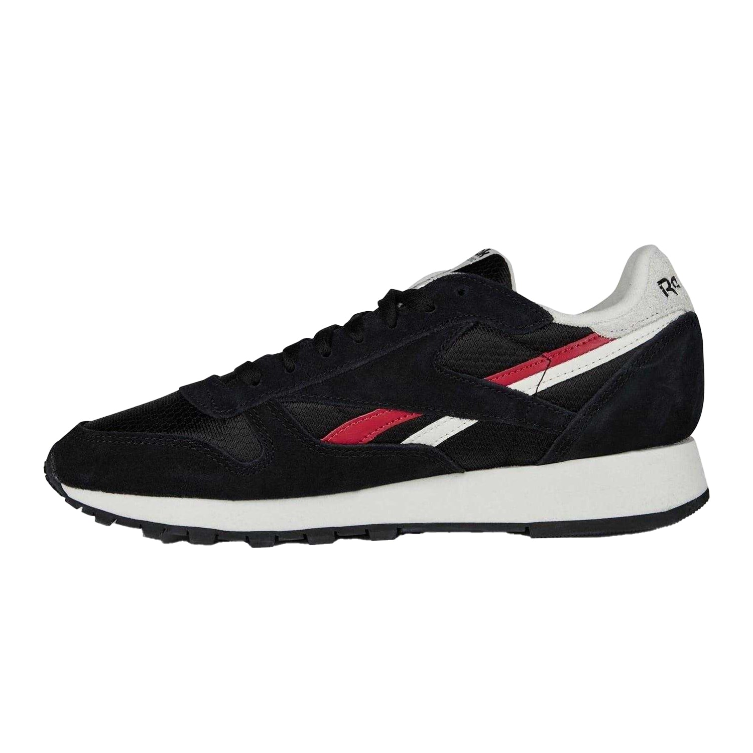 Black-Chalk - Side - Reebok Mens Classic Leather Trainers