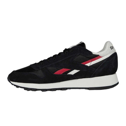 Black-Chalk - Side - Reebok Mens Classic Leather Trainers