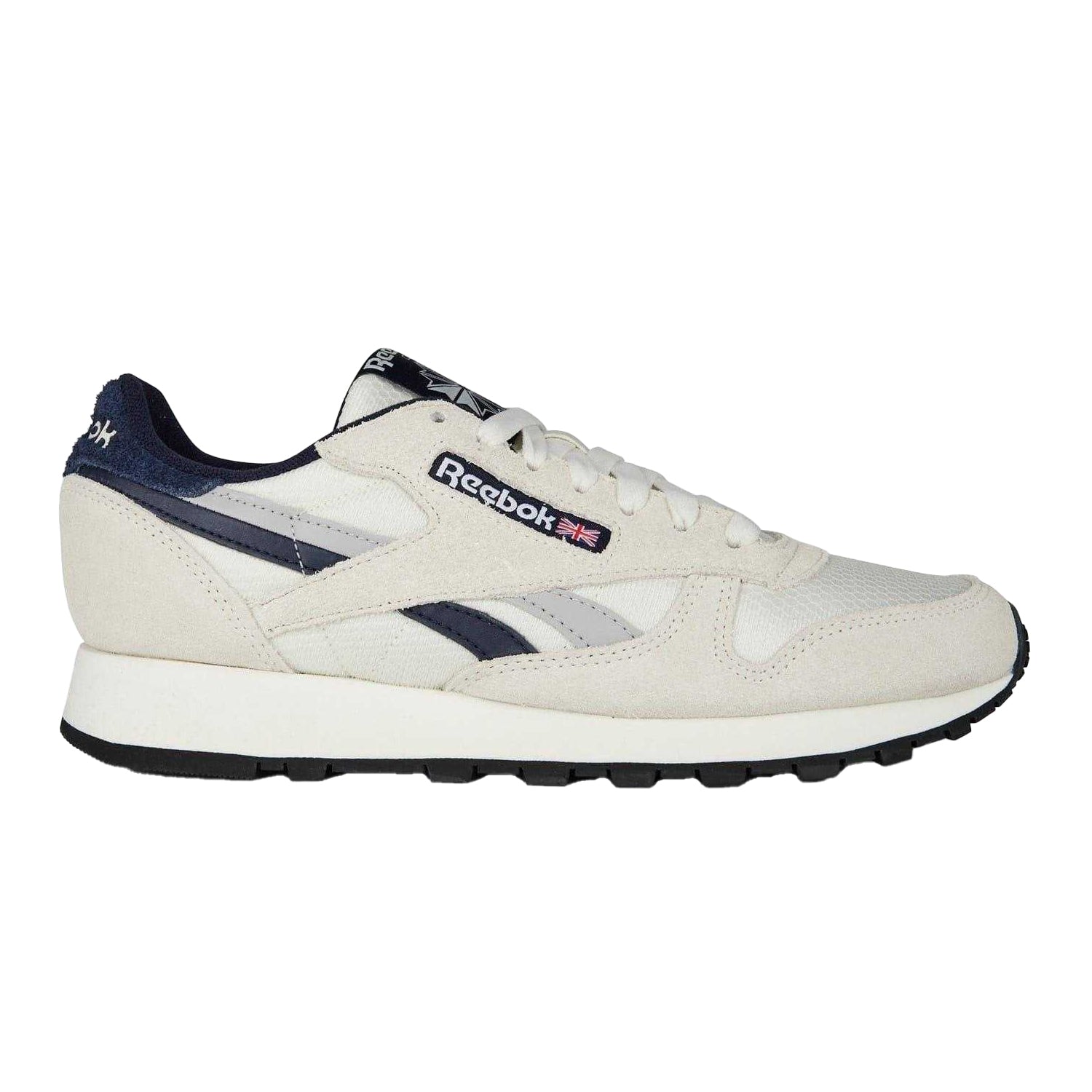 Chalk-Vector Navy - Front - Reebok Mens Classic Leather Trainers