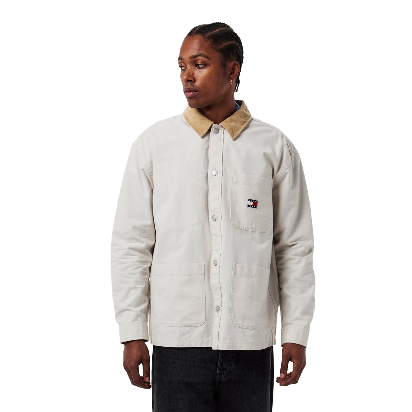 Beige - Side - Tommy Jeans Mens Overshirt