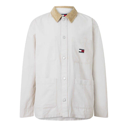 Beige - Front - Tommy Jeans Mens Overshirt