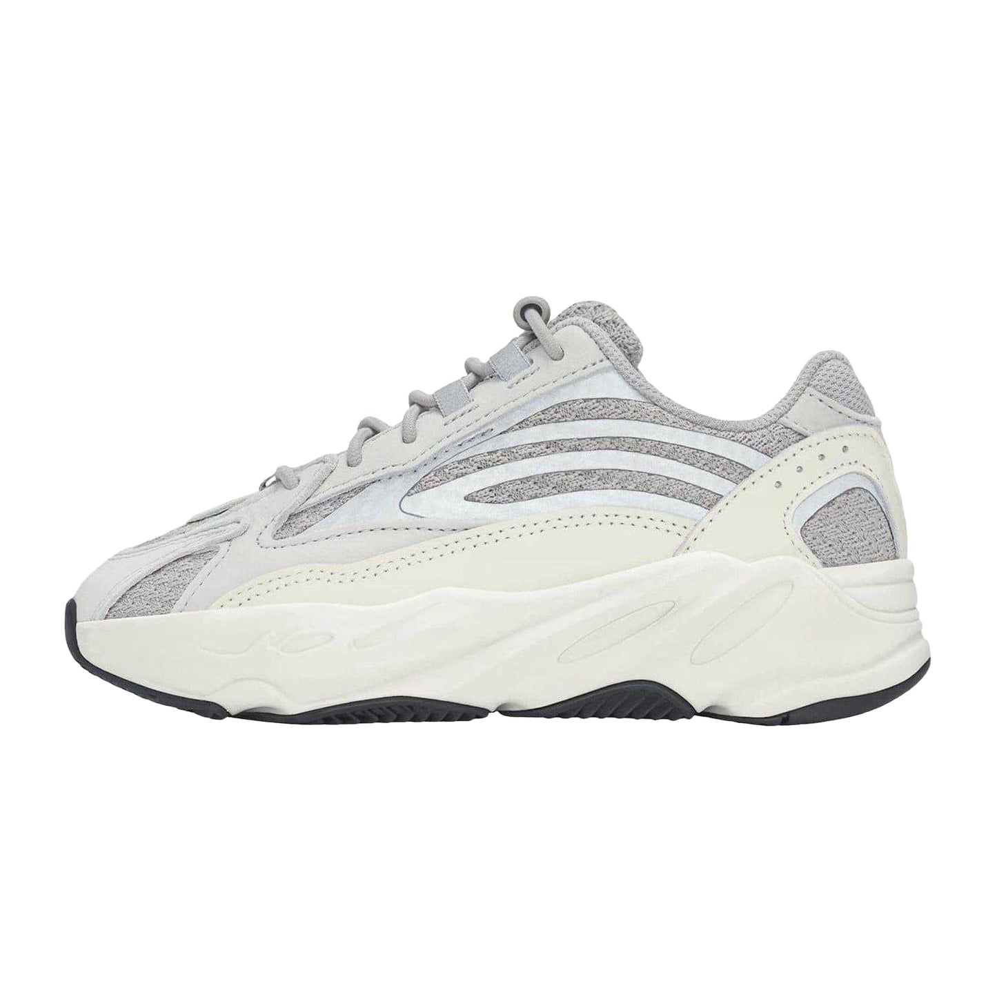 Static Marl - Back - Yeezy Childrens-Kids Boost 700 Leather Trainers
